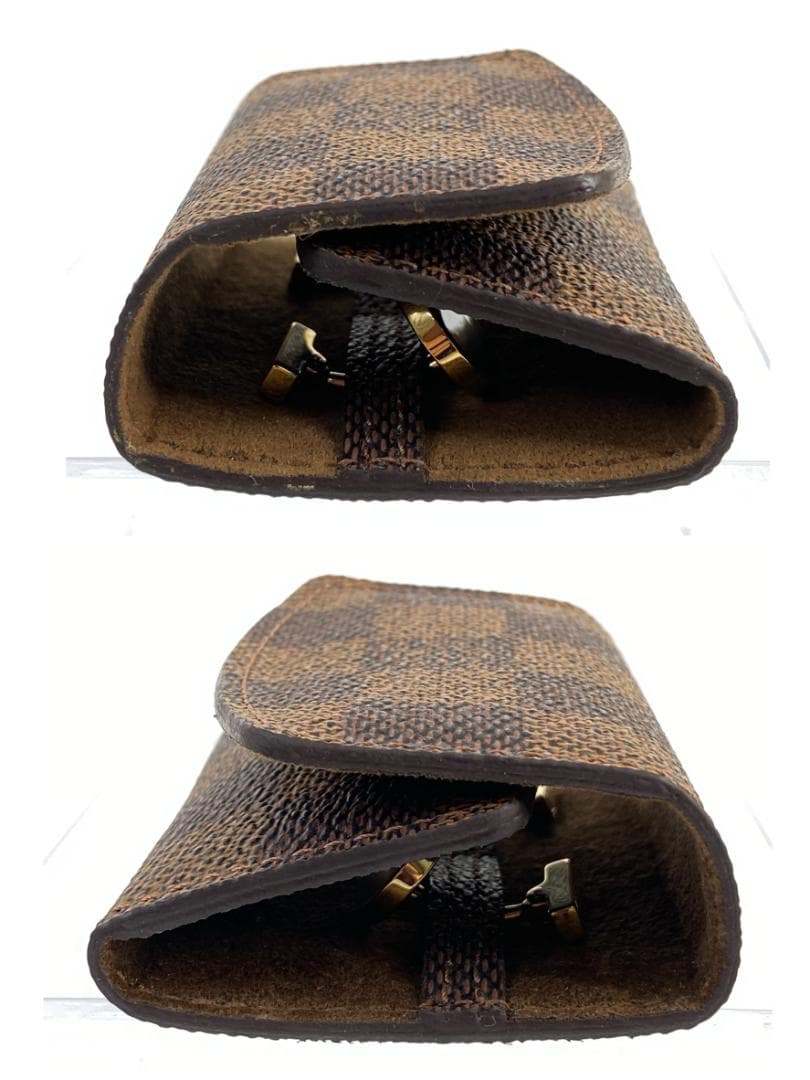 ルイヴィトン カフス ブトン ドゥ マンシェット フルール 青 ダミエ ケース付