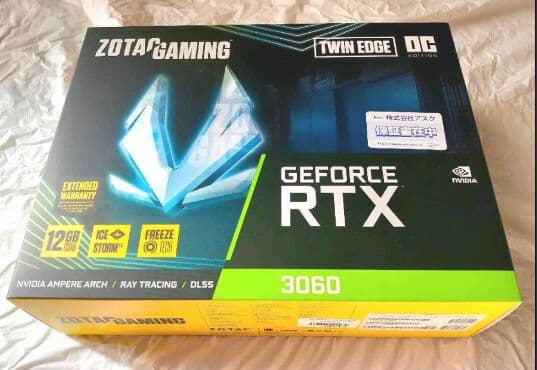 新品】ZOTAC GAMING GeForce RTX 3060