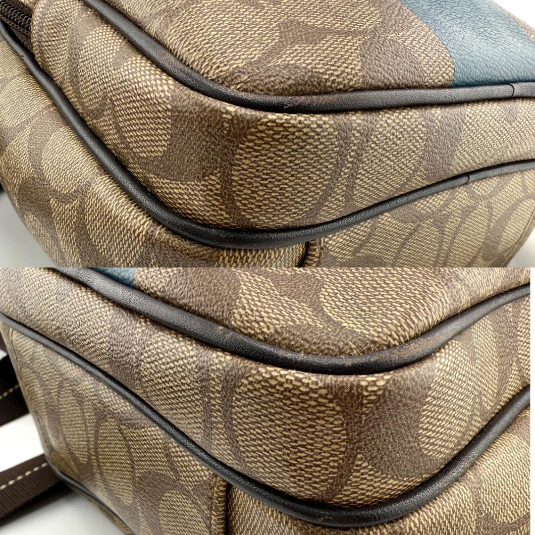 COACH コーチ ショルダーバッグ　ヘリテージ　ストライプ　シグネチャー