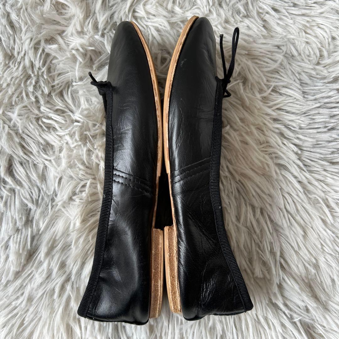 【美品】E.PORSELLI×FRAMeWORK 別注バレエシューズ ブラック