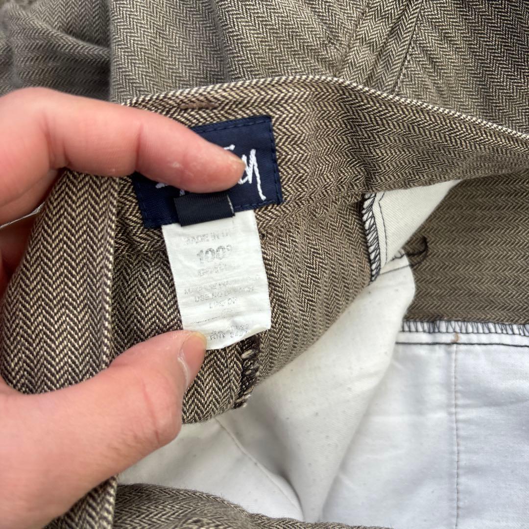 山*﨑様 90s OLD STUSSY ヘリンボーン　ワークパンツ　オールドステ