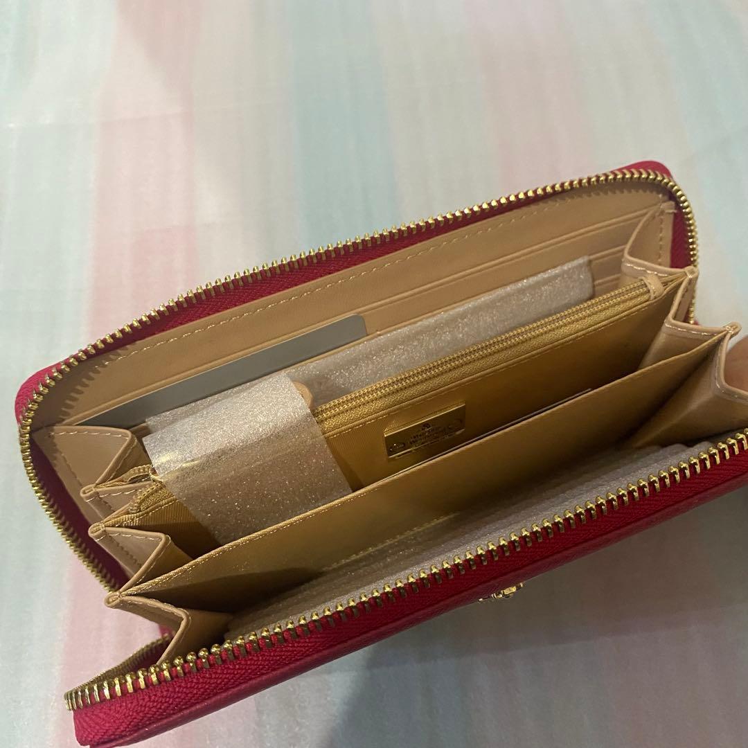 新品 Vivienne Westwood 長財布 シンプル ピーチ派手 ピンク