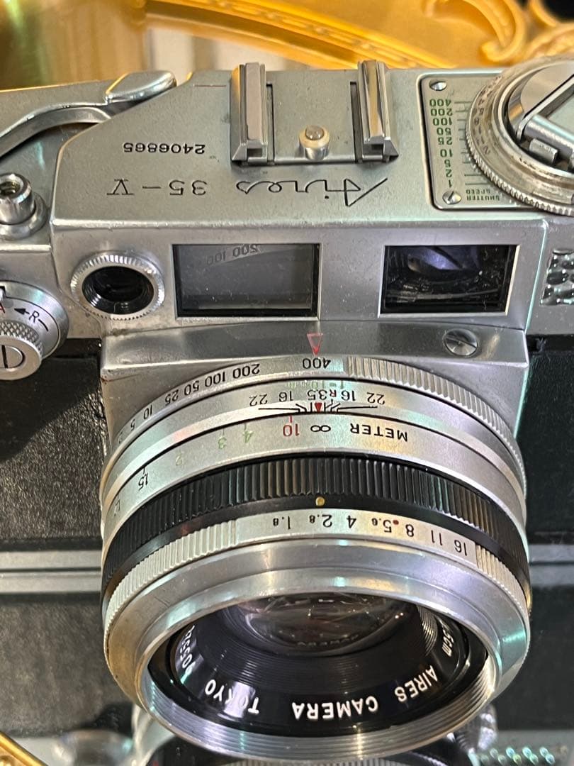 極希少 AIRES 35-V 露出計動作 4.5cm F1.8