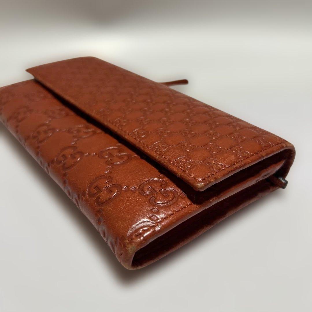 GUCCI グッチ　GGパターン 長財布 オレンジ