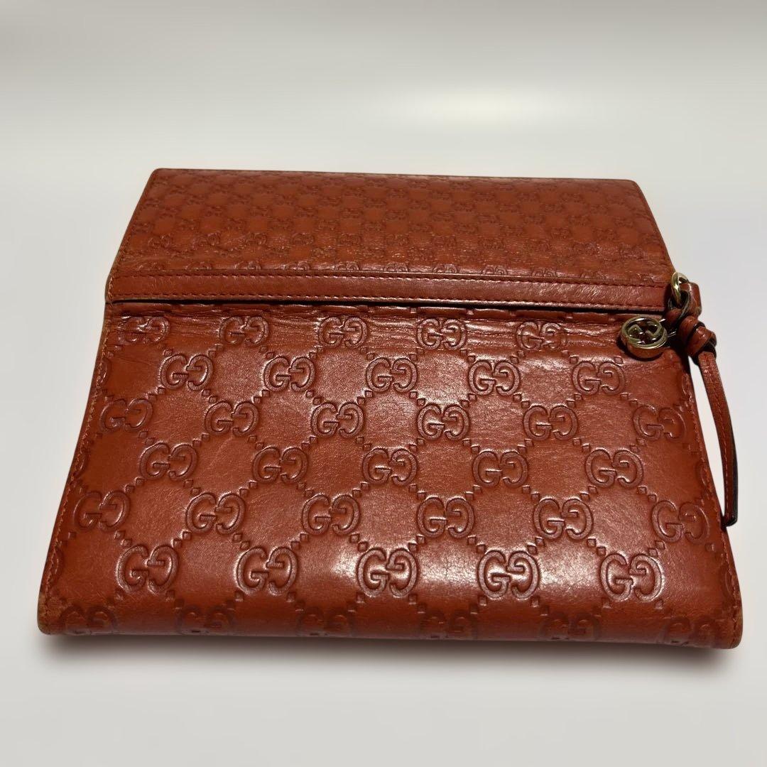 GUCCI グッチ　GGパターン 長財布 オレンジ