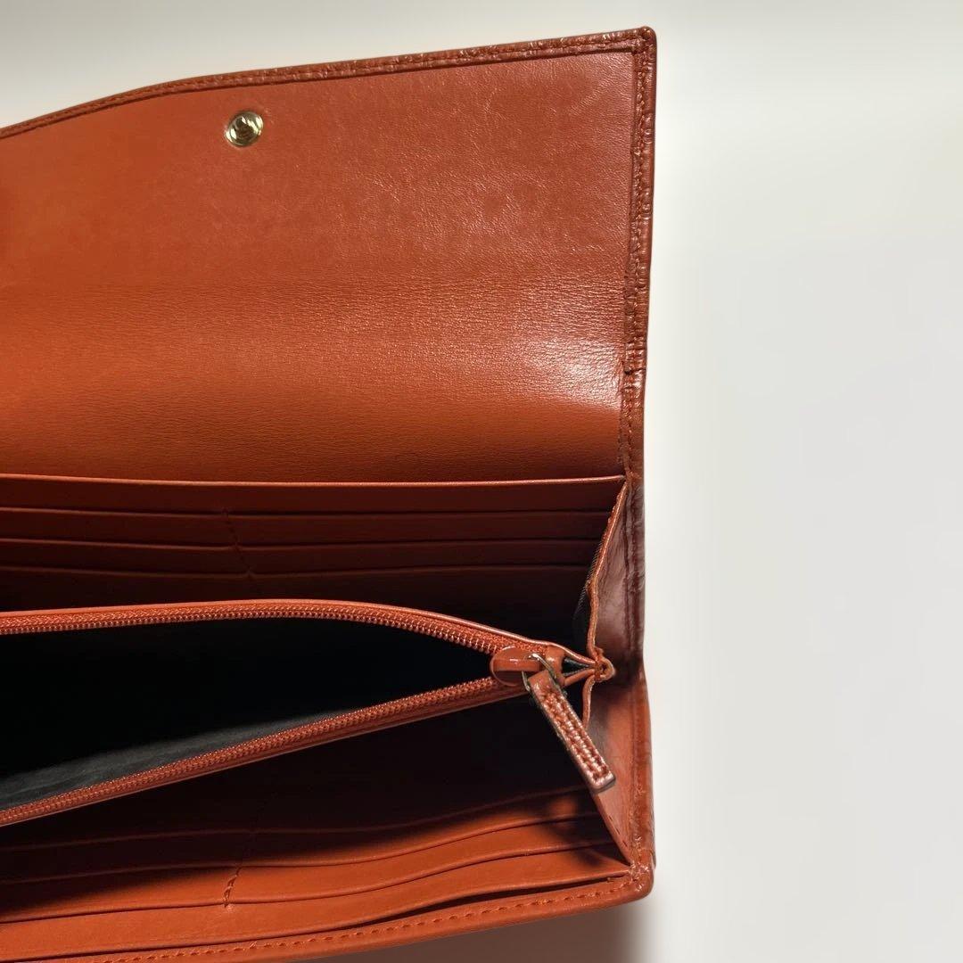 GUCCI グッチ　GGパターン 長財布 オレンジ