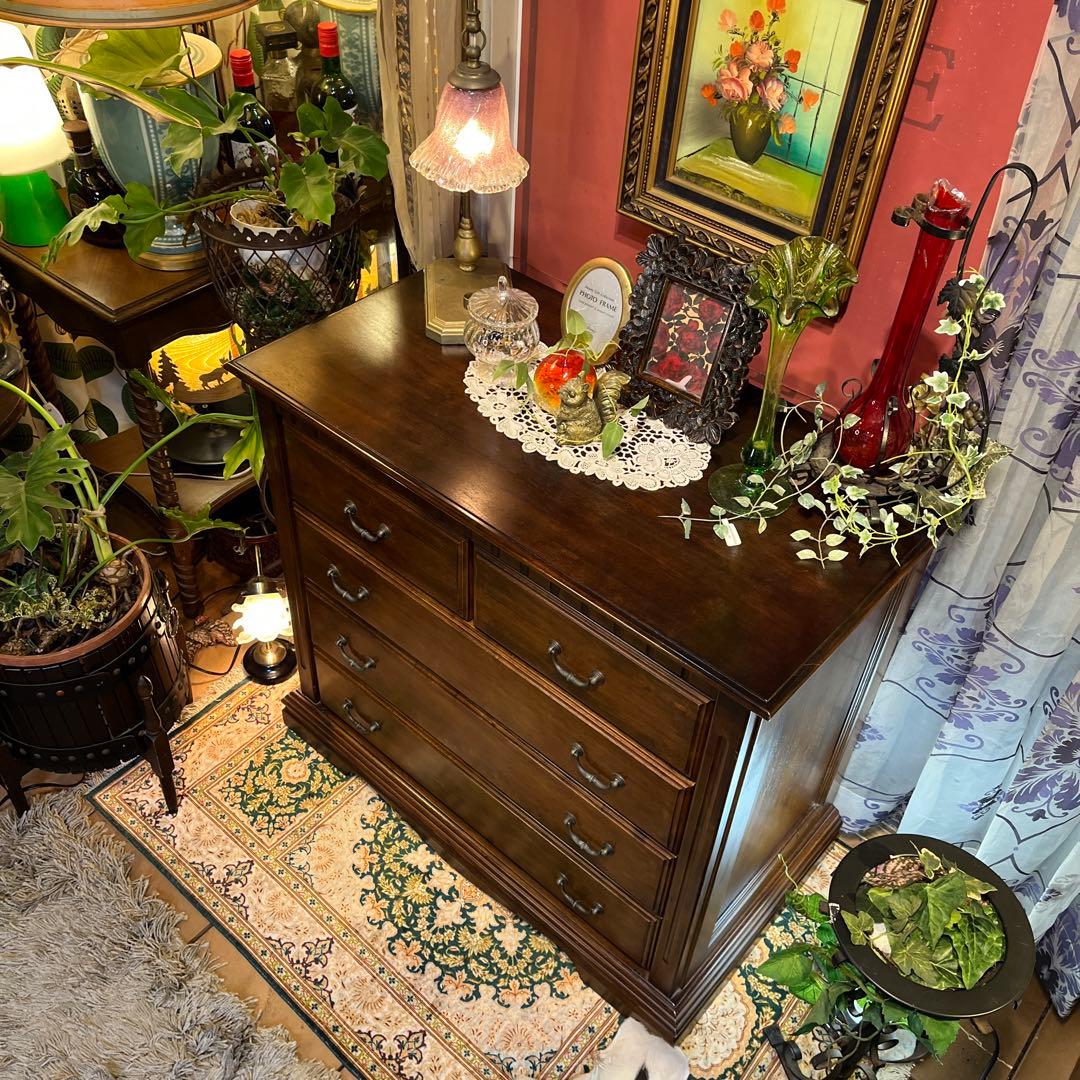 オールドアンティーク　ブリティッシュ　クラシカル　５DR ホールキャビネット