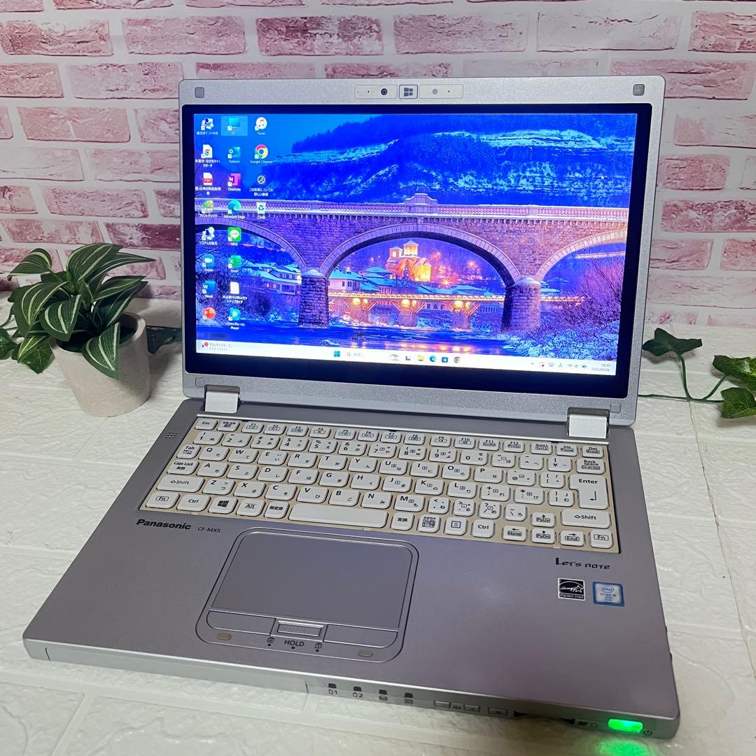 ★中古タッチパネルSSD128GB メモリ8GB★カメラ レッツノートPC38