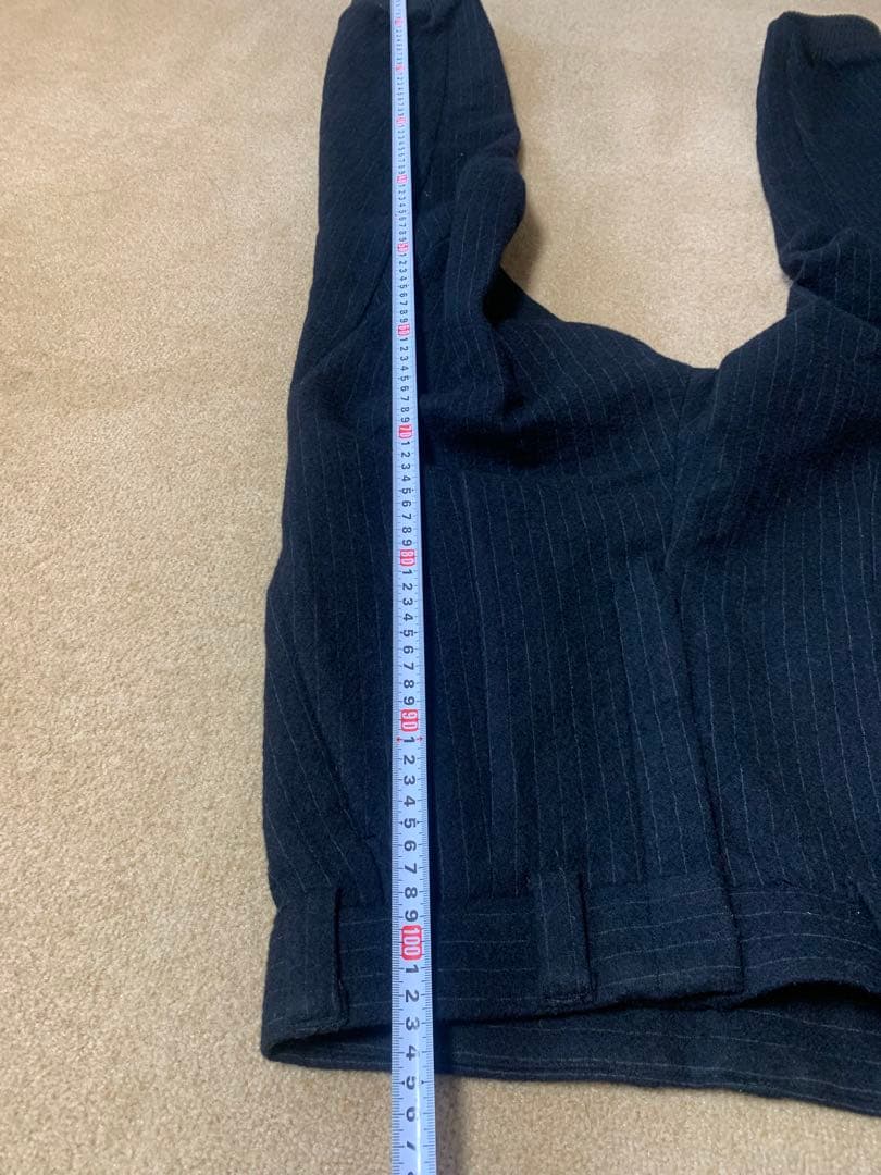 DEVOA サルエル　ストライプ　リブパンツ