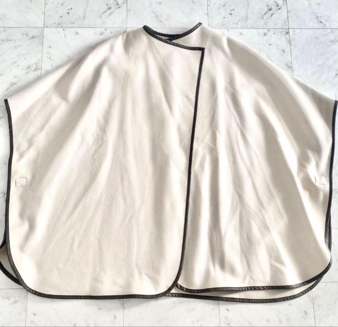 未使用 プラージュ plage ポンチョコート ケープ パイピング ベージュ系