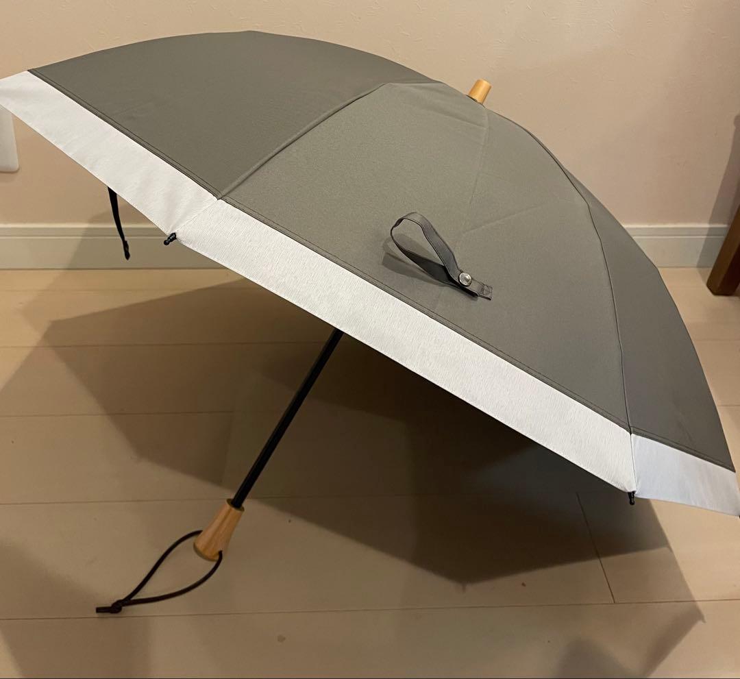 サンバリア100 モスグレー 2段折り傘 UVカット