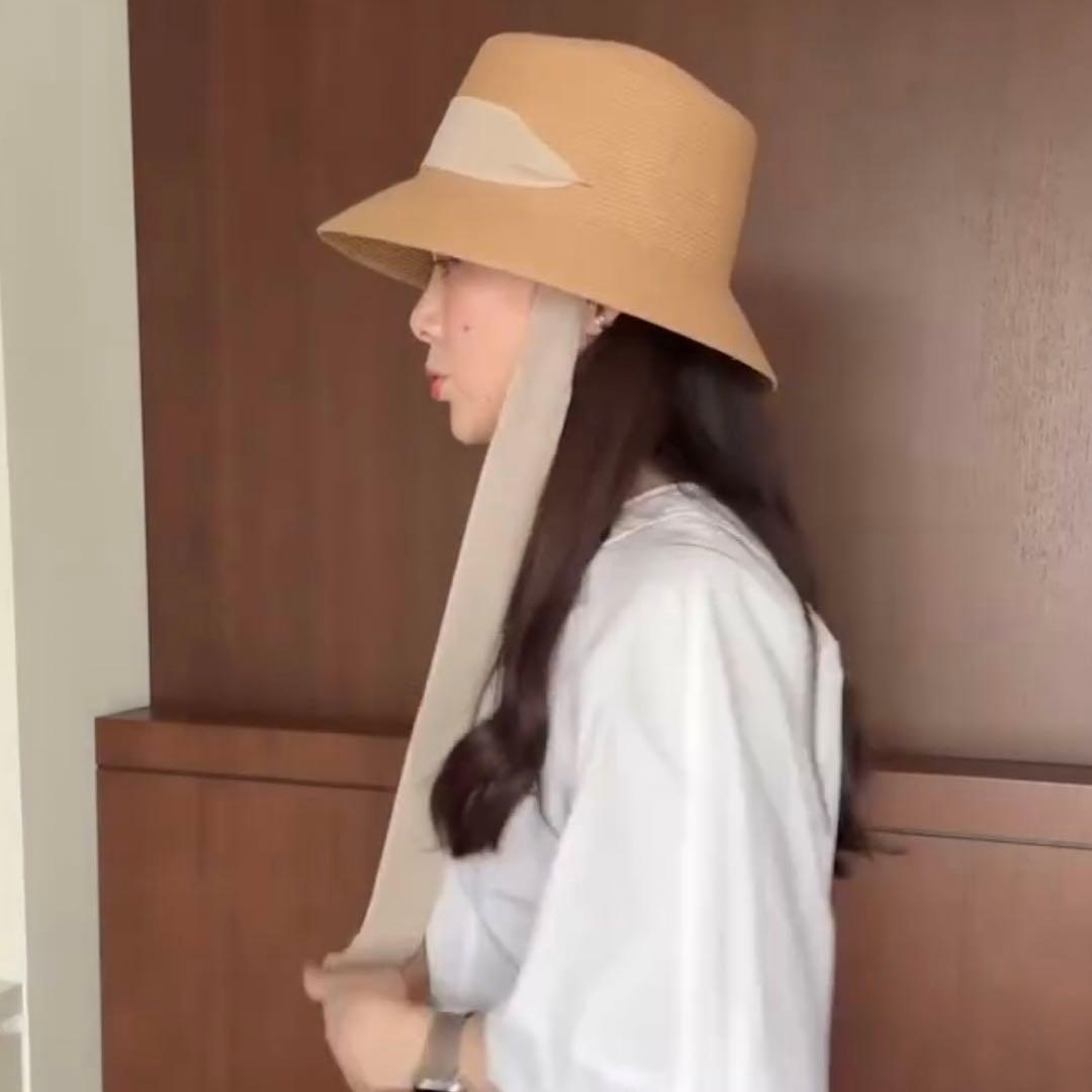 LIEN リボンストローハット　未使用