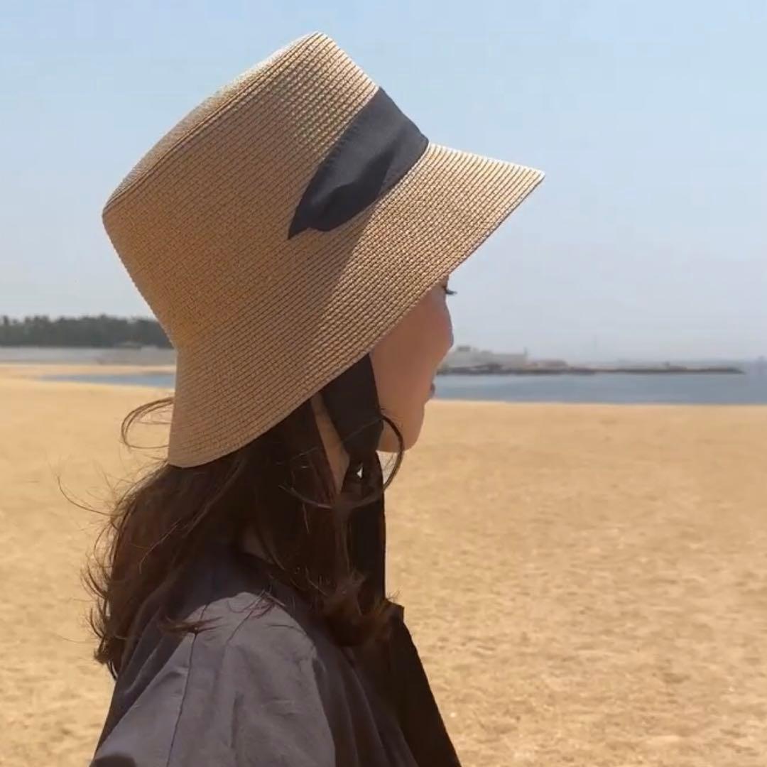 LIEN リボンストローハット　未使用