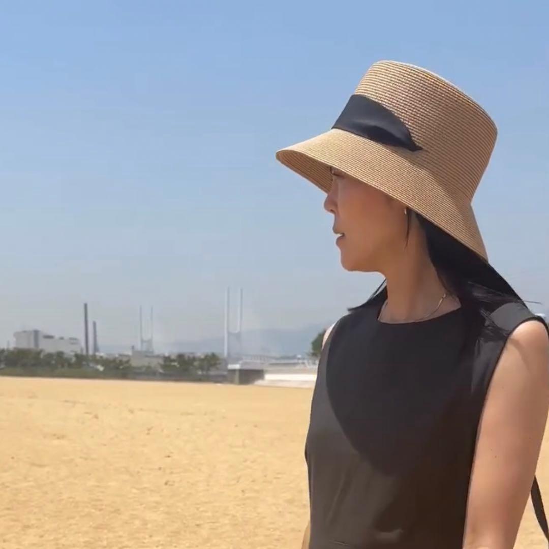 LIEN リボンストローハット　未使用