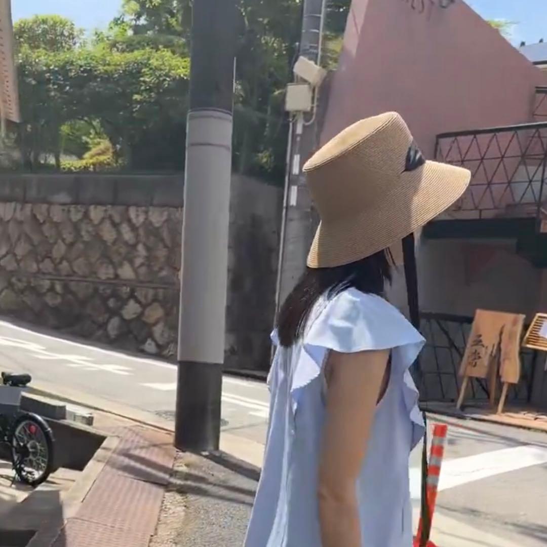 LIEN リボンストローハット　未使用