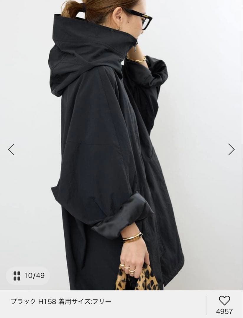 LIBERADD/リベラド　ZIP LONG ブルゾン　ブラック