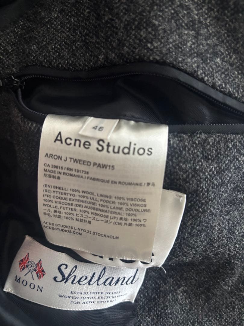 【Acne Studios】 ジャケットツイード アクネストゥディオズ Lサイズ