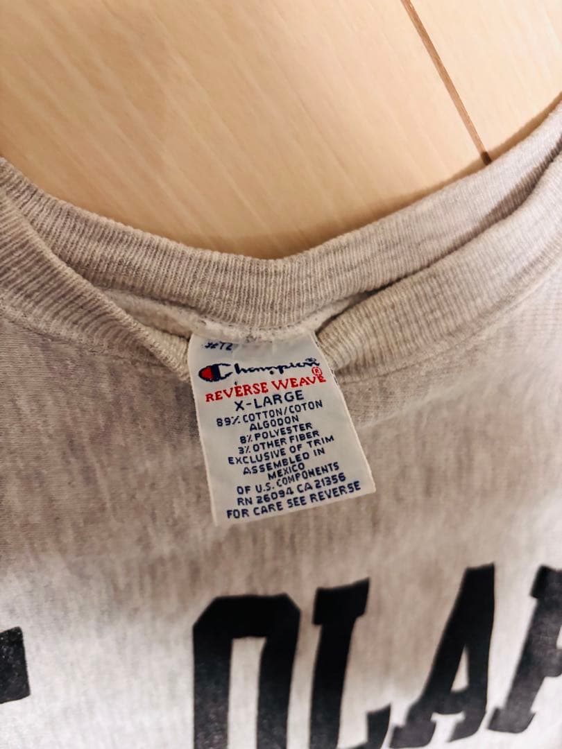 希少90s〜チャンピオントリコタグリバースウィーブ　グレー　 XL