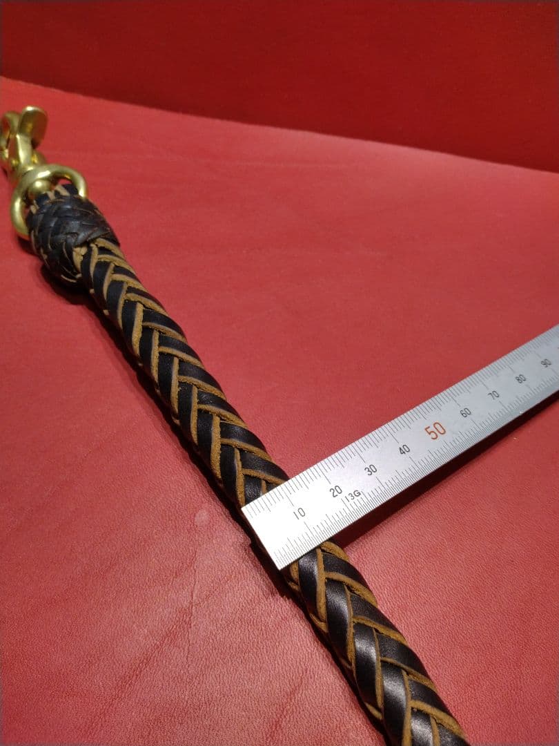 ★いち様★ウォレットロープ☆ホーウィン・クロムエクセルレザー茶芯☆真鍮金具