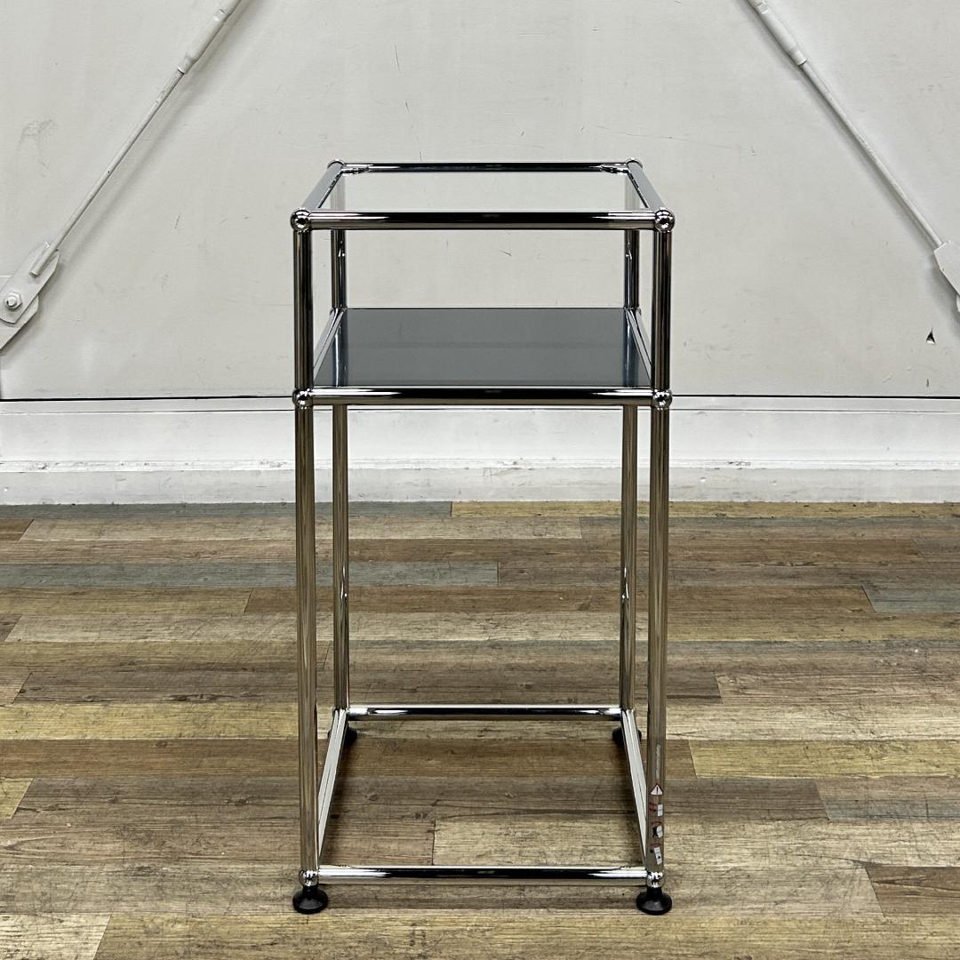 USM Haller テレフォンスタンド 電話台 W373 ガラス クローム