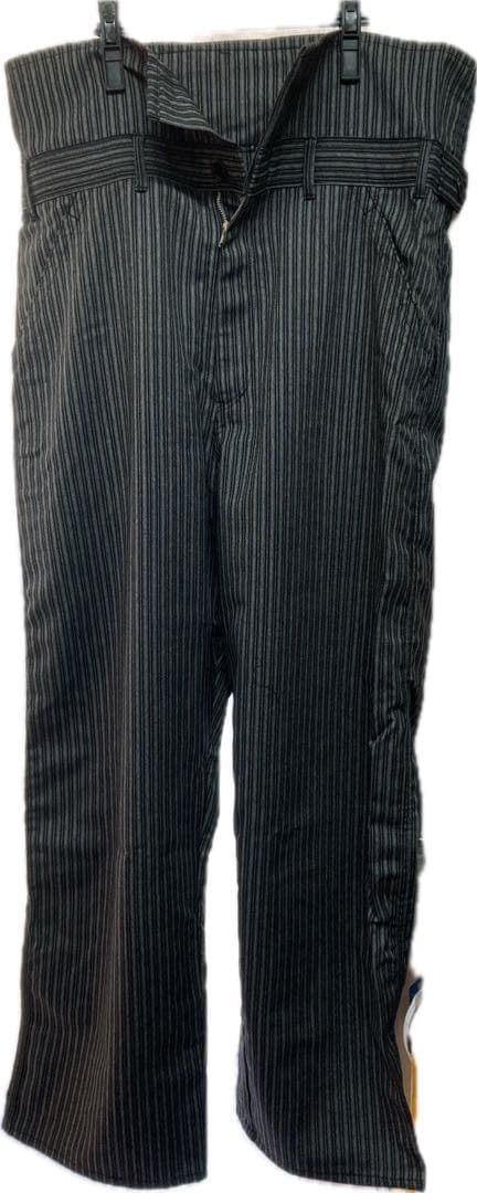 コムデギャルソンオムプリュス　ストライプデザイン　ハイウェストワークパンツ