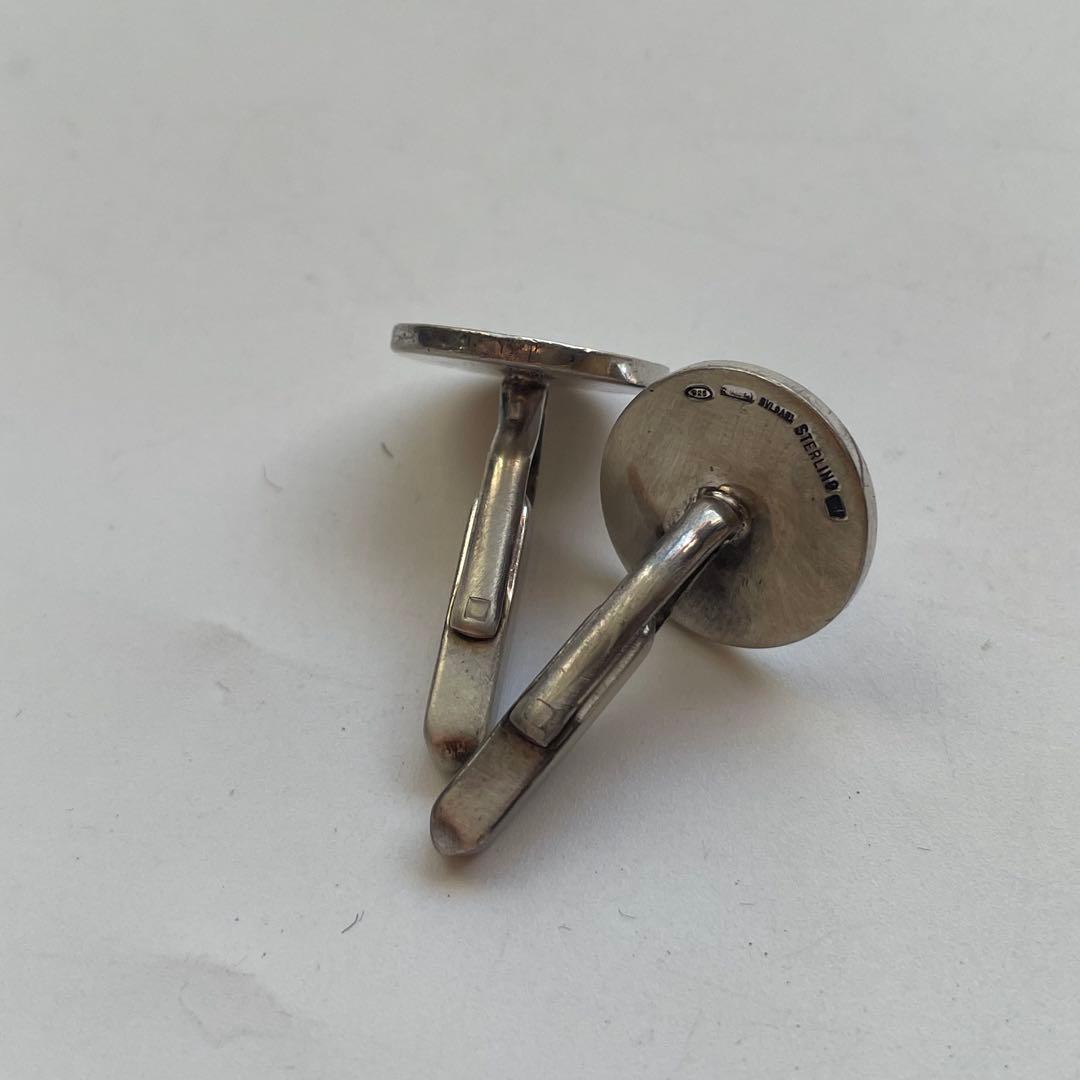 BVLGARI ブルガリ カフスリンクス シルバー925 ラピスカラー ロゴ刻印