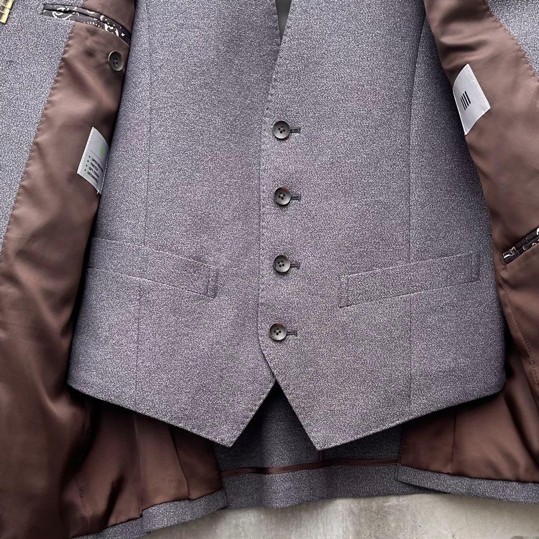 【未使用級】SUIT SELECT 3ピーススーツ 4S グレー M相当