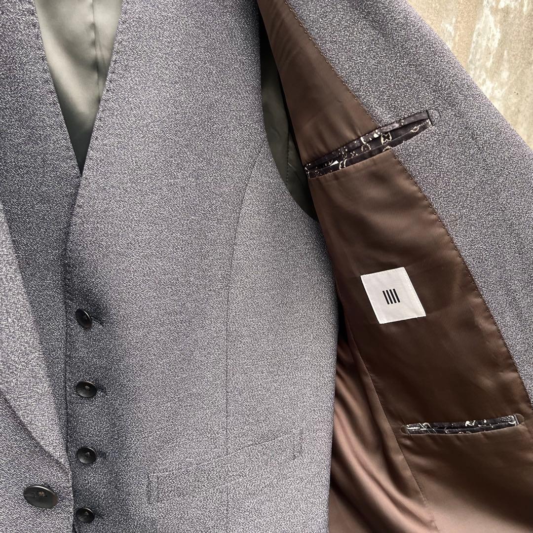 【未使用級】SUIT SELECT 3ピーススーツ 4S グレー M相当