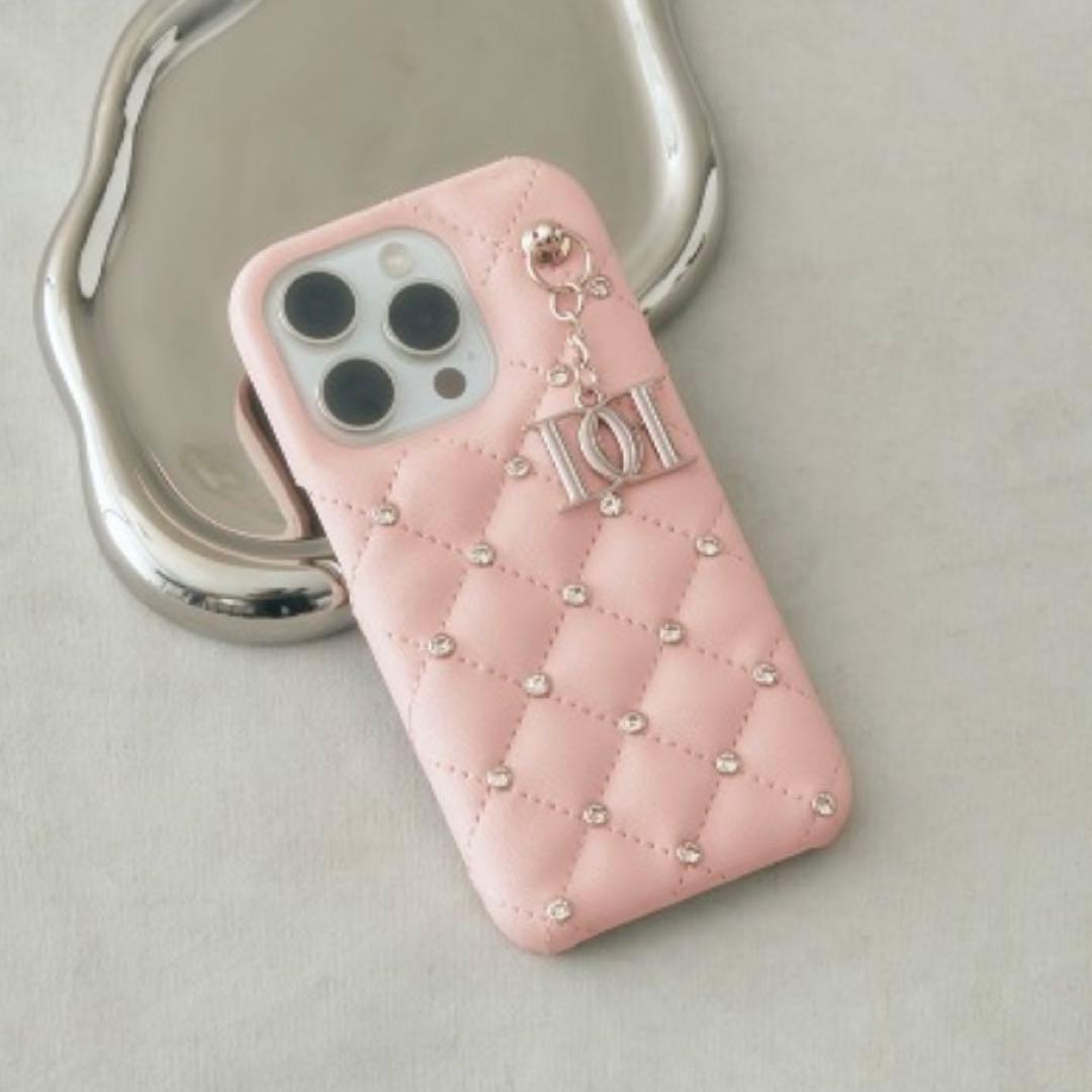 Darich キルティングビジューDDチャームiPhoneケース 13.14