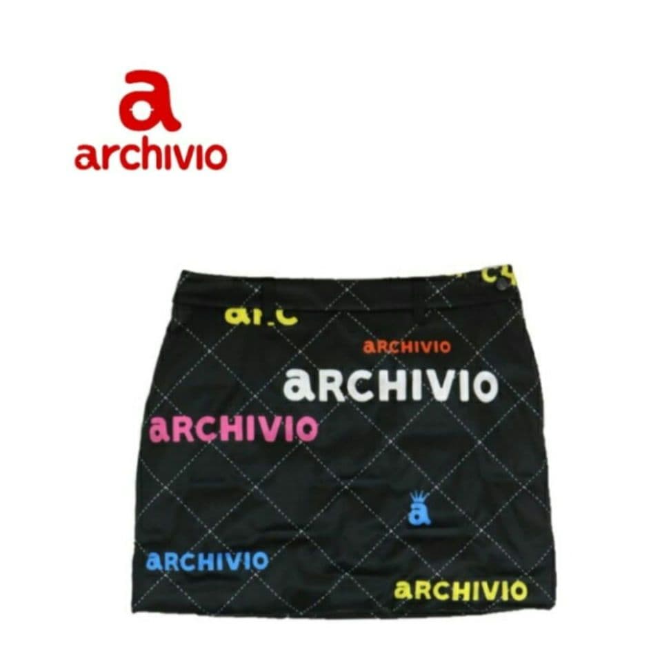 archivioセットアップ カラフルロゴ ダウンベストスカート38おまけ靴下