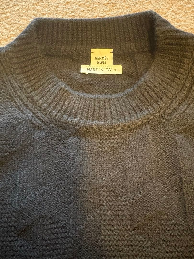 HERMES エルメス ニットワンピース 36 ブラック