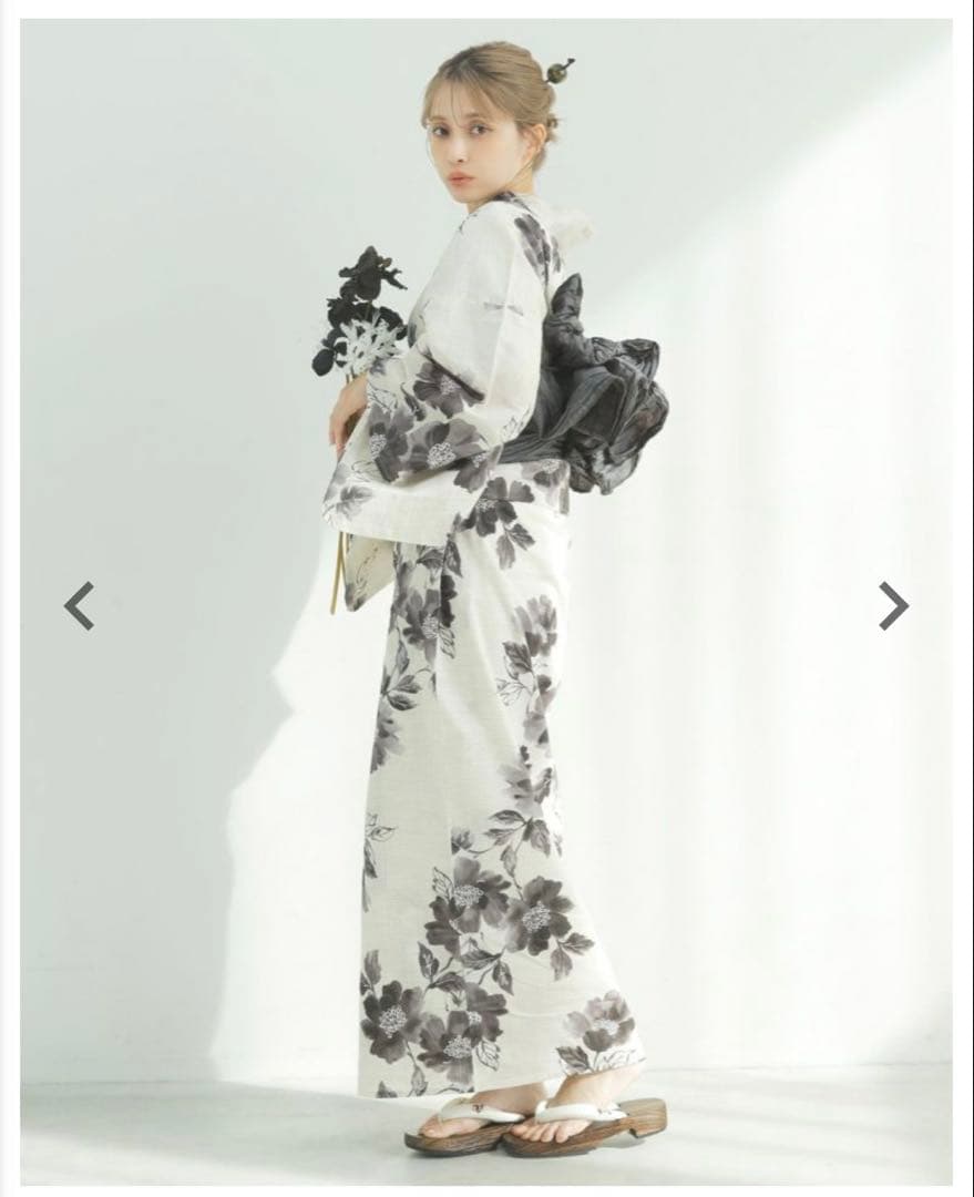 Dita 京の水墨画　浴衣　美品　帯　セット　モノトーン浴衣　黒浴衣　ディータ