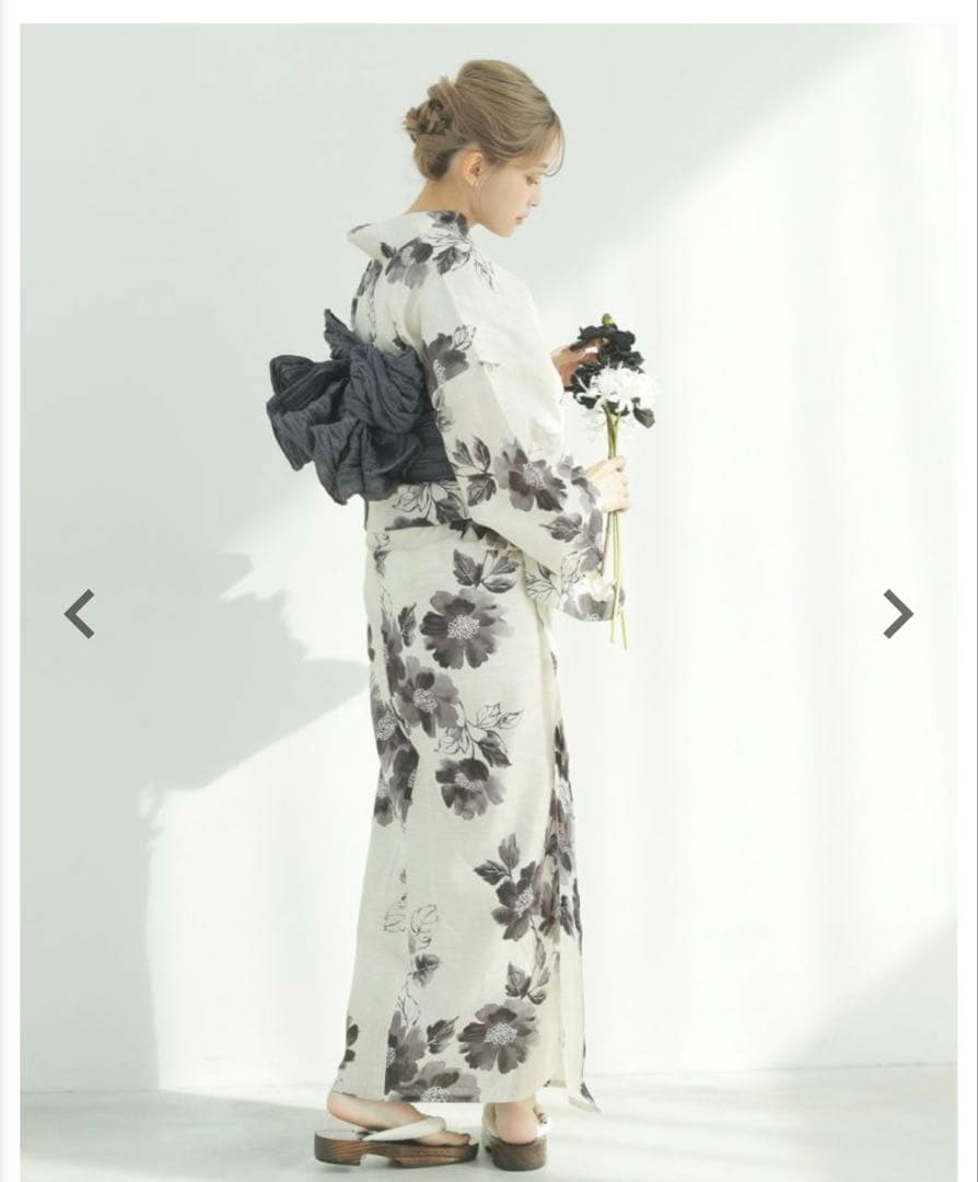 Dita 京の水墨画　浴衣　美品　帯　セット　モノトーン浴衣　黒浴衣　ディータ