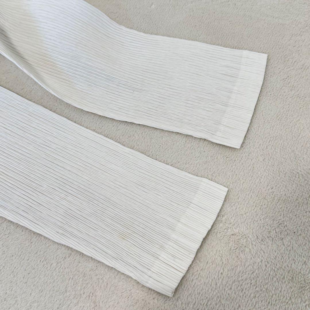極美品✨ISSEY MIYAKE プリーツ　ホワイト　ノーカラー　ジャケット