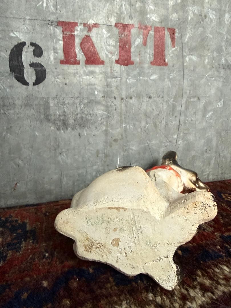 アンティーク雑貨 Vintage Chalkware Bulldog