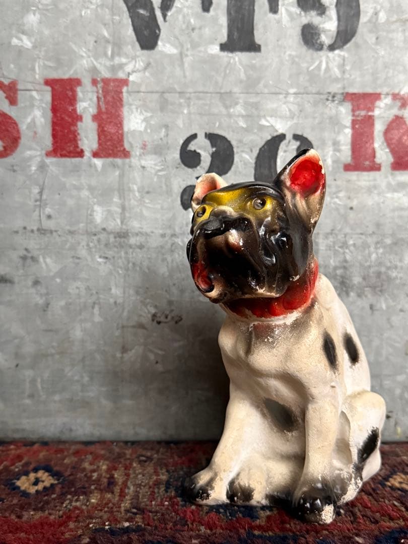 アンティーク雑貨 Vintage Chalkware Bulldog