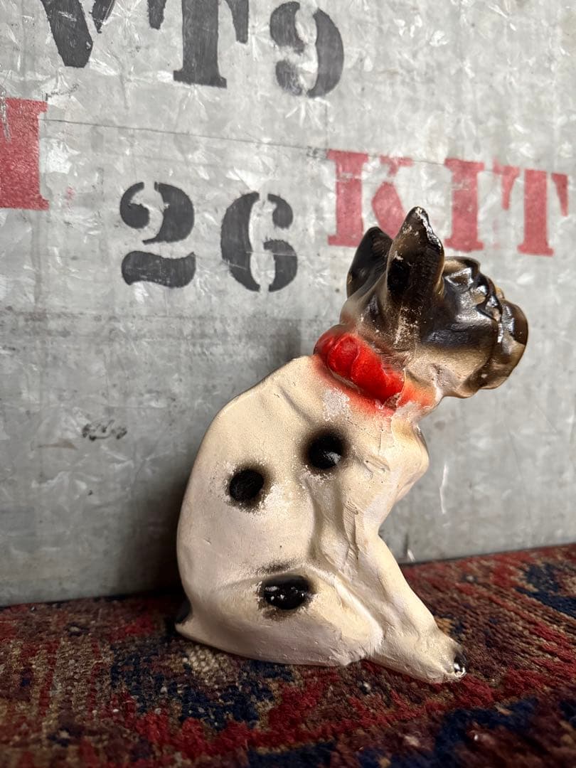 アンティーク雑貨 Vintage Chalkware Bulldog
