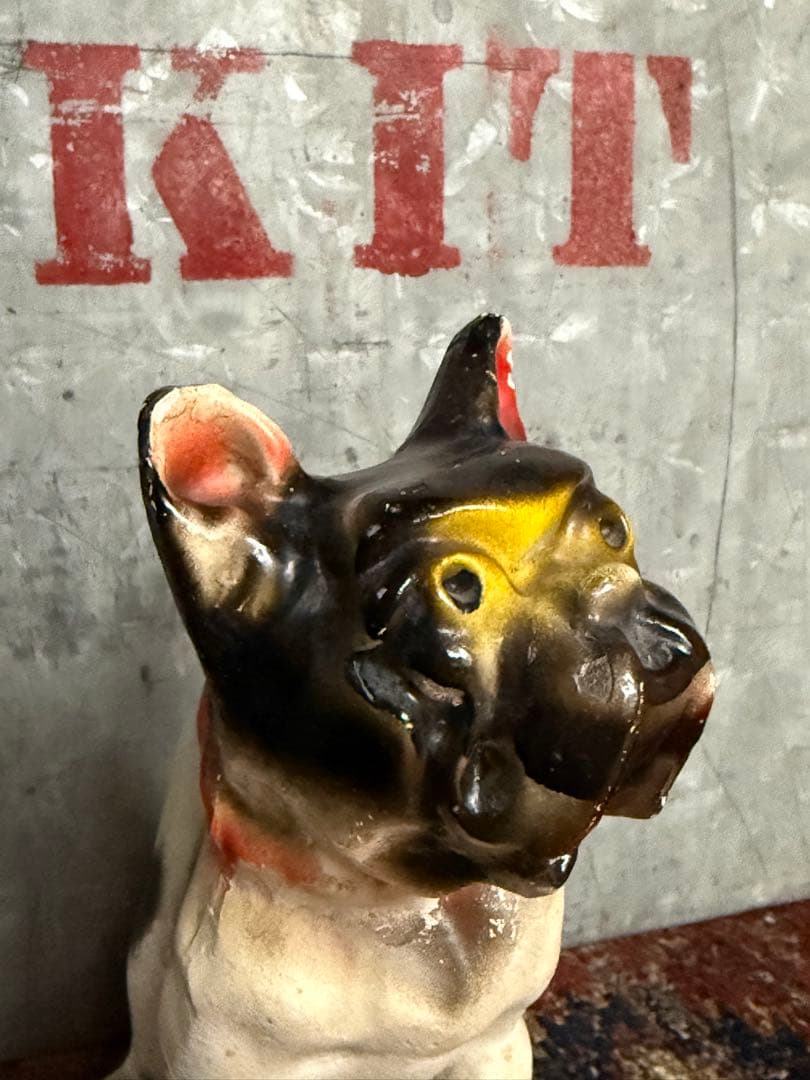 アンティーク雑貨 Vintage Chalkware Bulldog