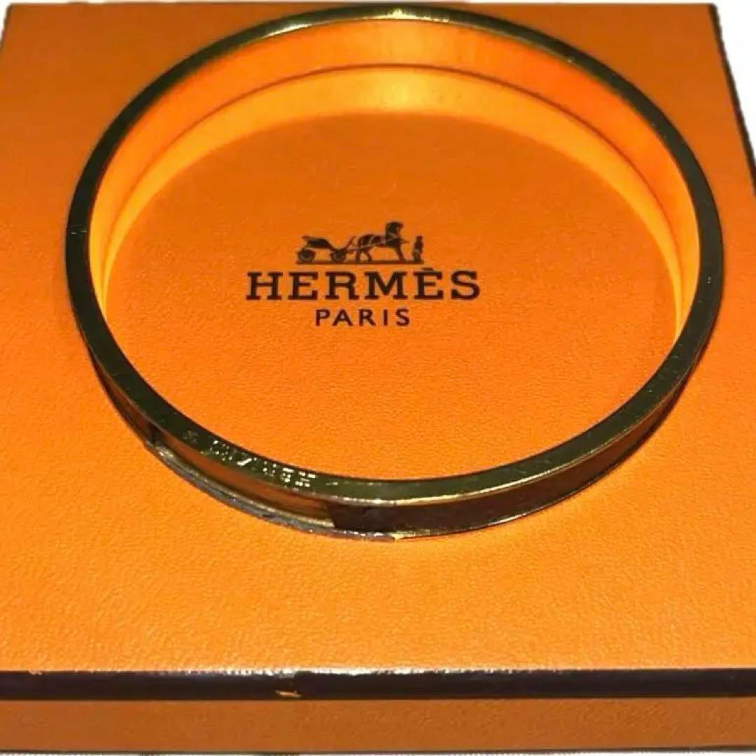 HERMES　エルメス　ケリー　バングル　ゴールド　金　黒　ブレスレット