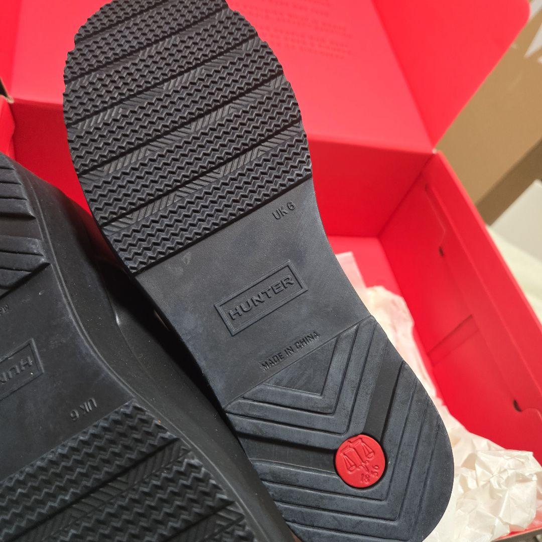 HUNTER レインブーツショート黒 24.5cm試着のみ