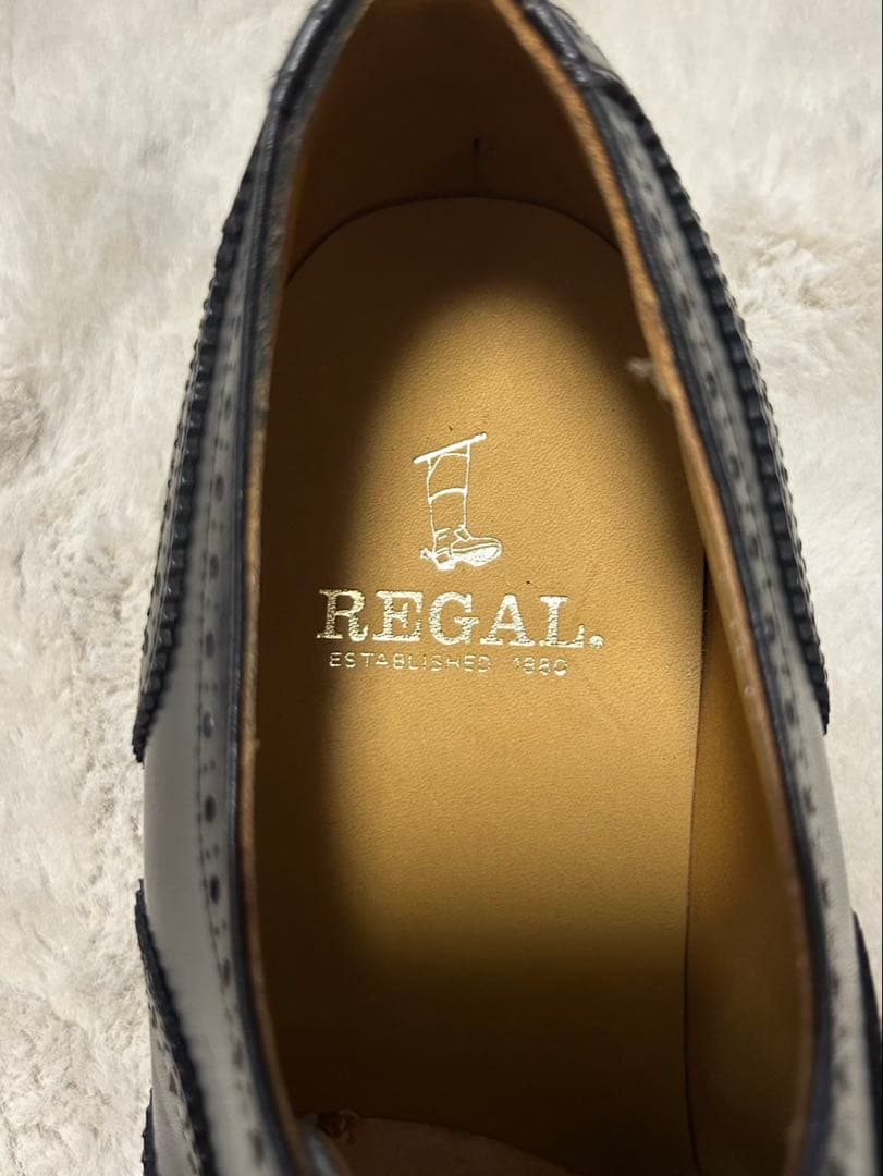 【未使用品】REGAL/リーガル/ウィングチップシューズ/size26.5/黒