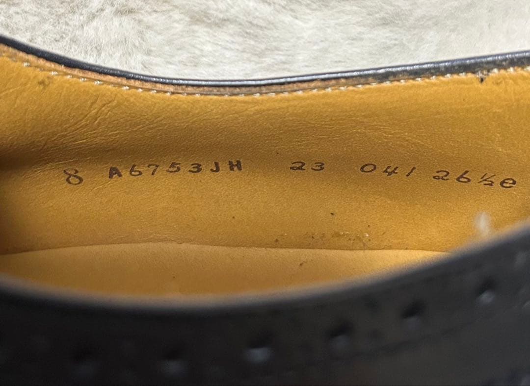 【未使用品】REGAL/リーガル/ウィングチップシューズ/size26.5/黒