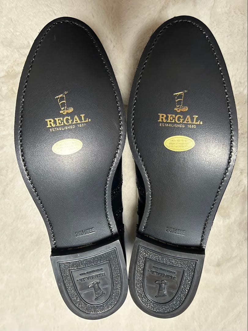 【未使用品】REGAL/リーガル/ウィングチップシューズ/size26.5/黒