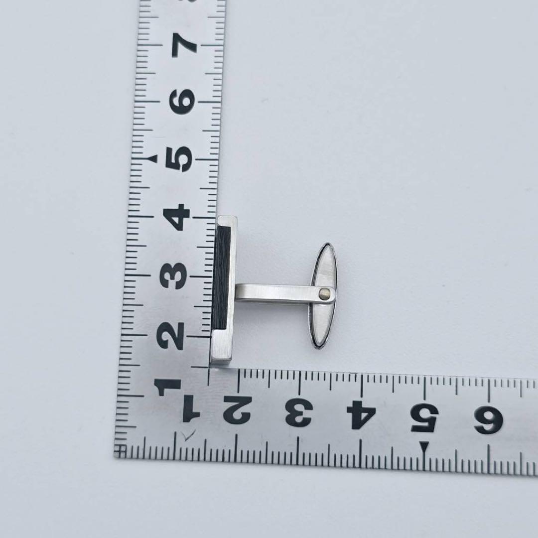 ★MONTBLANC★ カフリンクス カフス ロゴ 長方形 シルバー ブラック