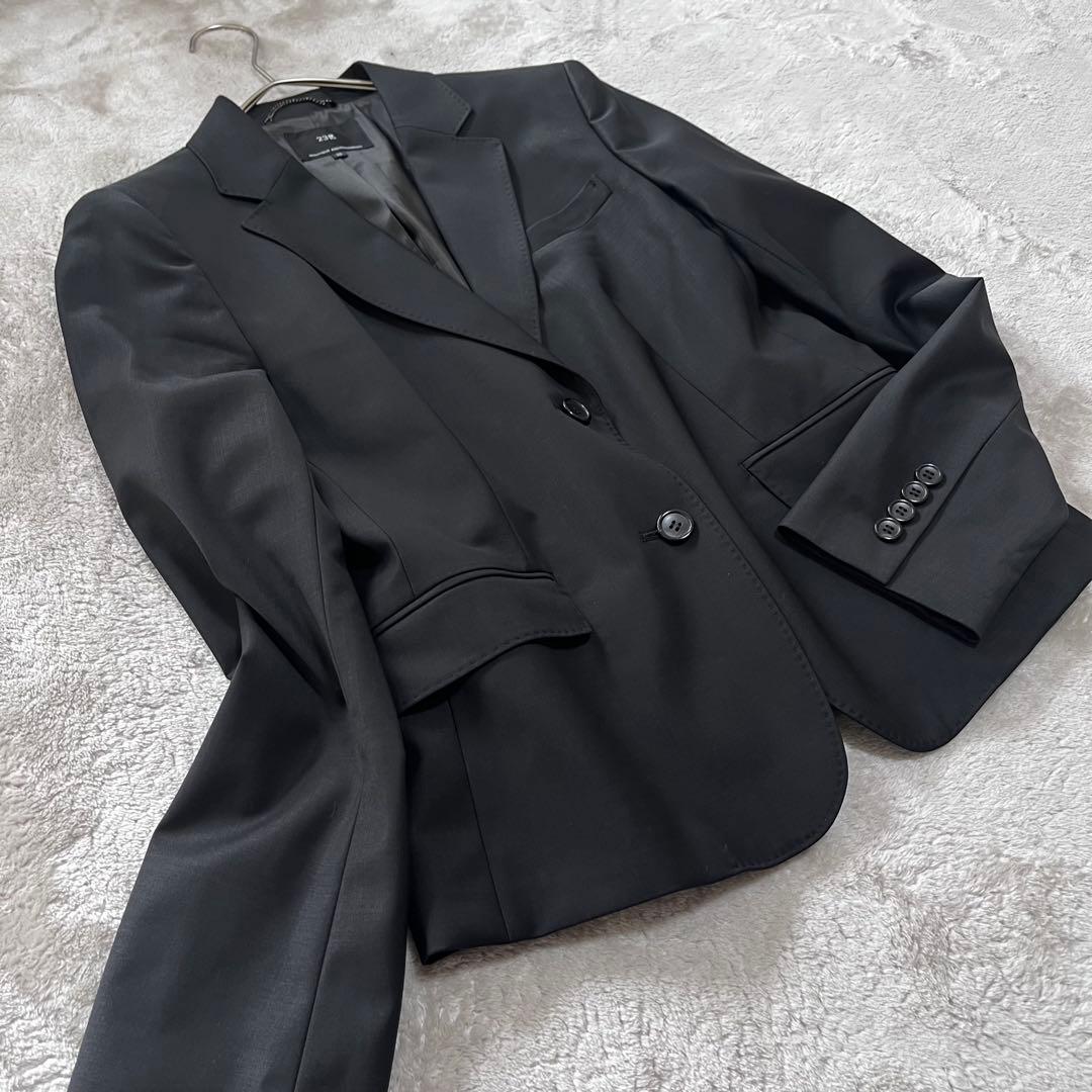 極美品　23区　24ss ラフィーネウール セットアップ　黒　38