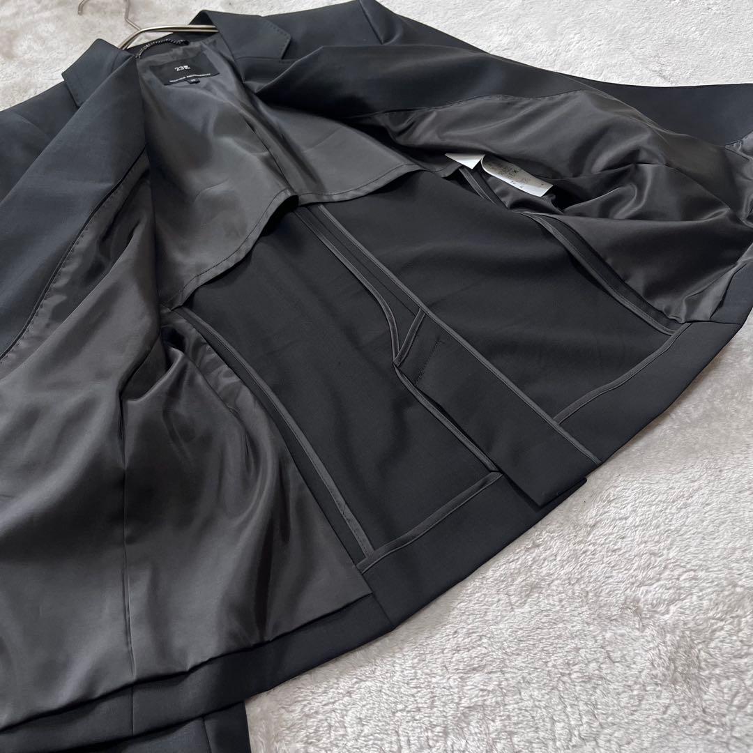 極美品　23区　24ss ラフィーネウール セットアップ　黒　38