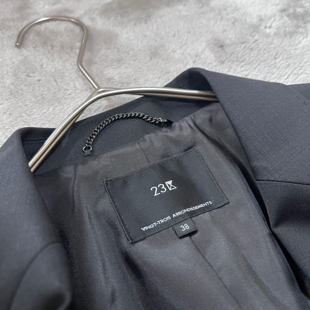 極美品　23区　24ss ラフィーネウール セットアップ　黒　38