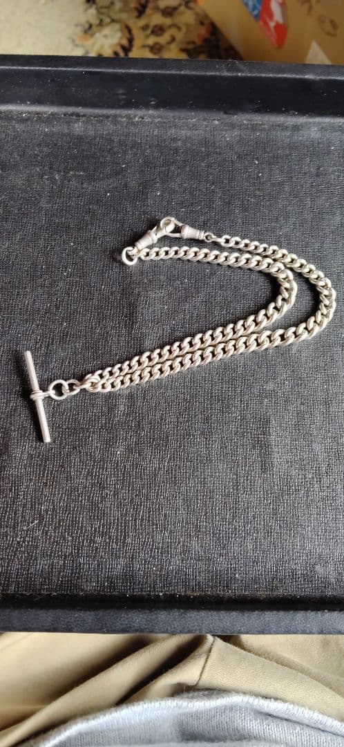 アンティーク　ポケットウオッチのシルバーチェーン