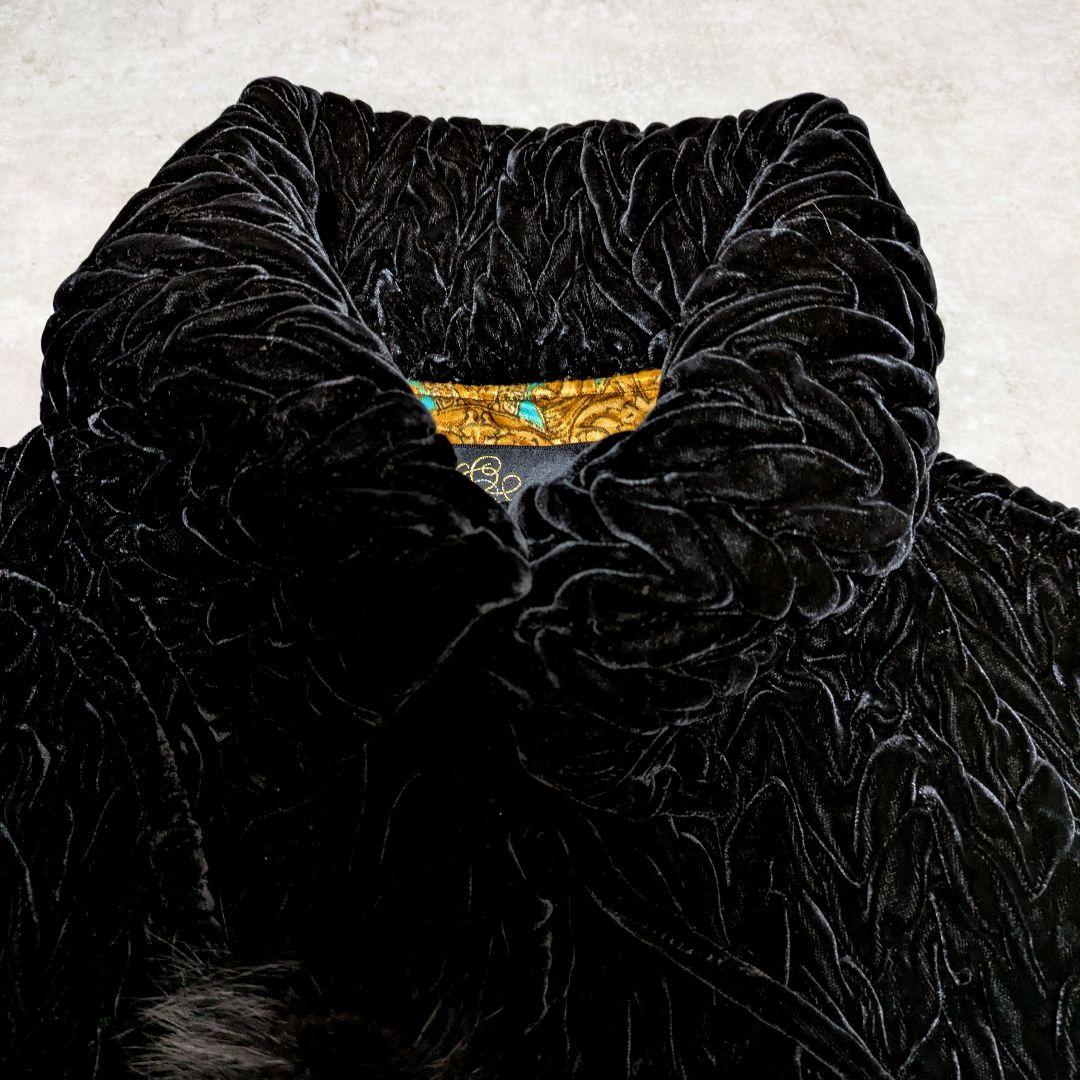 アーカイブベルベット　　ブラック 　伊太利屋　ユニセックス Ｌ〜 ポンポンファー