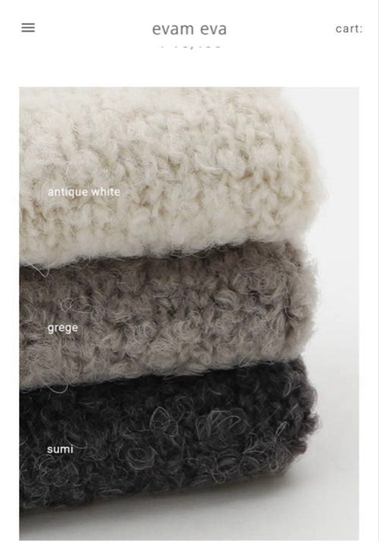 evam eva アルパカスヌード alpaca wool snood